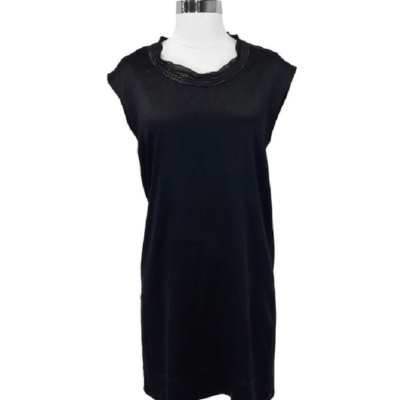 Theory Dresses & Skirts - Theory W/Chain Black Silk Shift Dress